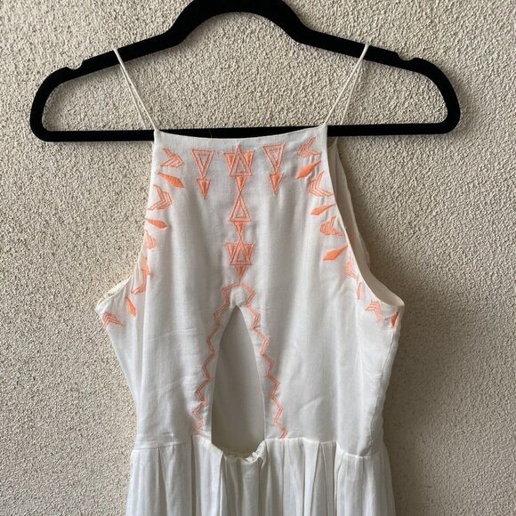 Dolce Vita Women Dress Ricka Garbo White Embroidered Sleeveless Mini Size Medium - Picture 9 of 10
